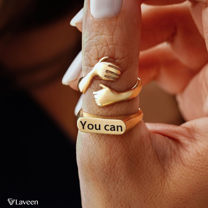 انگشتر طلا مدل You Can