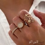 انگشتر طلا مدل دایره نگین دار - Image 3