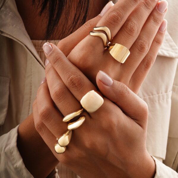 انگشتر طلا مدل لاوین ضربدری - Image 2