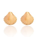 گوشواره طلا میخی مدل Shell (صدف)