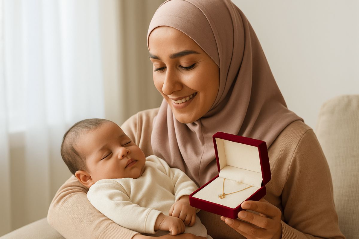هدیه طلا برای زایمان همسر