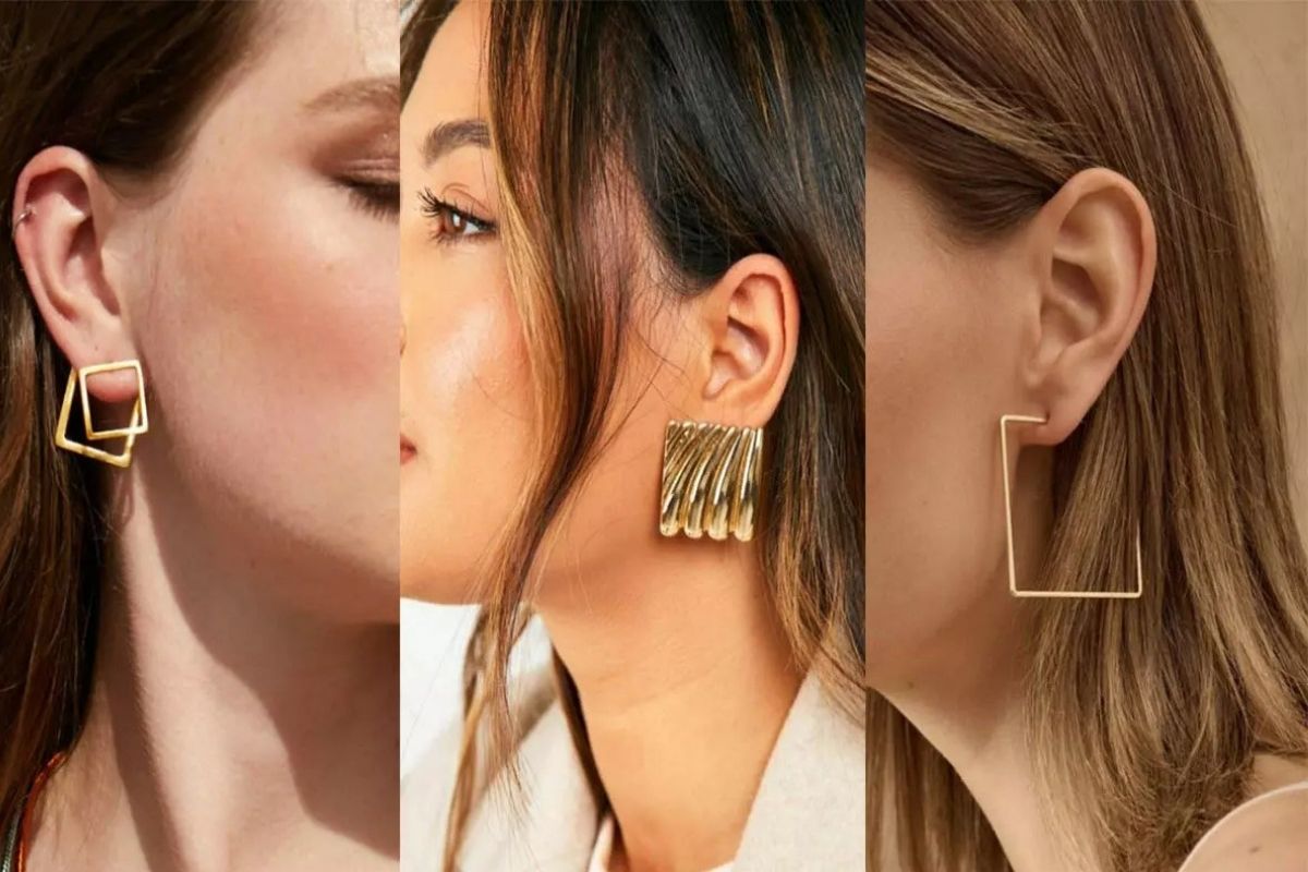 گوشواره های هندسی مناسب محل کار